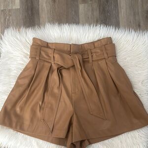 TRUTH by Republic Faux Leather Stylish Tan Women's Shorts Size 8